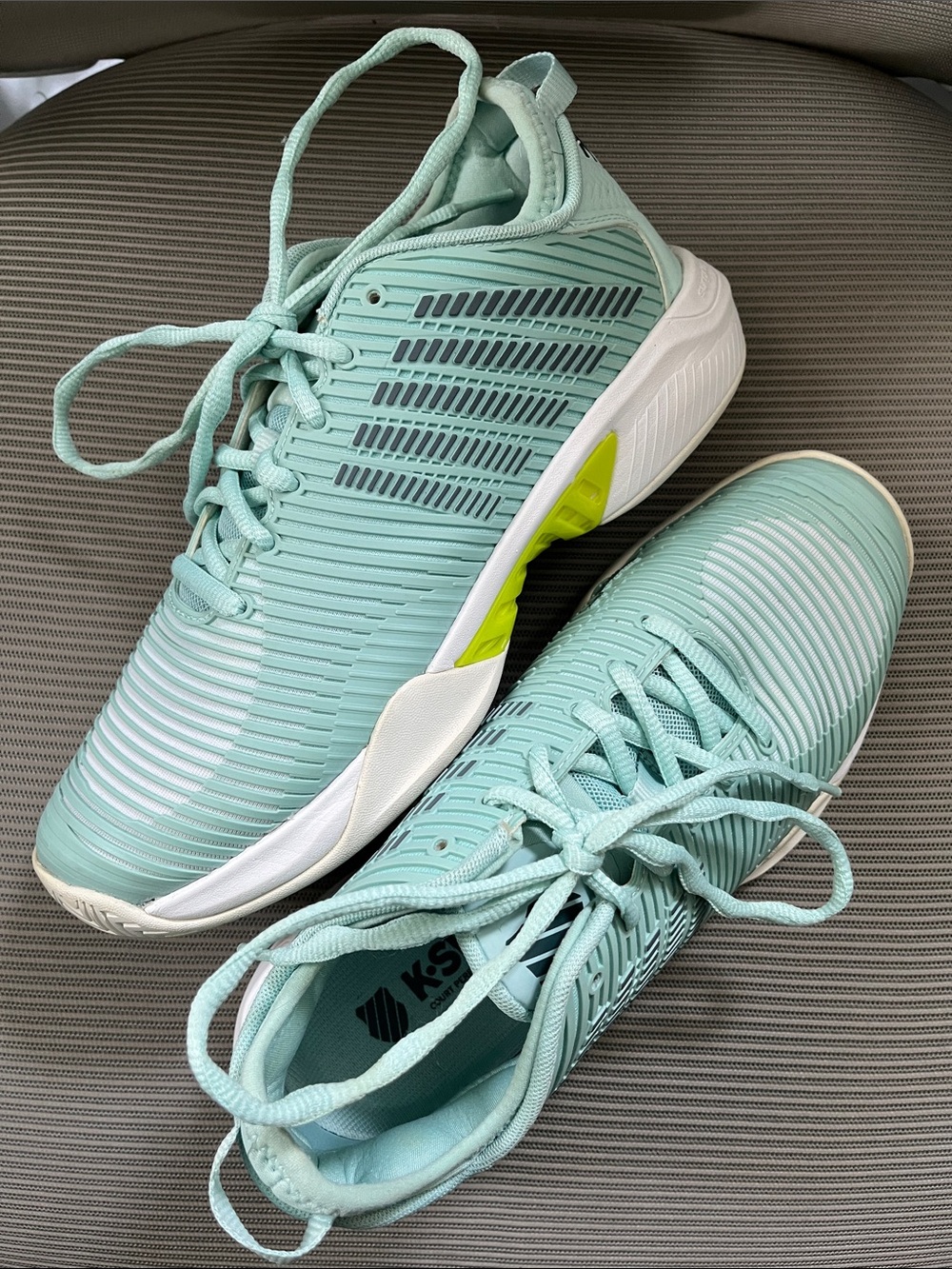 K-Swiss Hypercourt Supreme Women's Tennis/Pickleball Shoes 🎾 Mint, Lime Accents